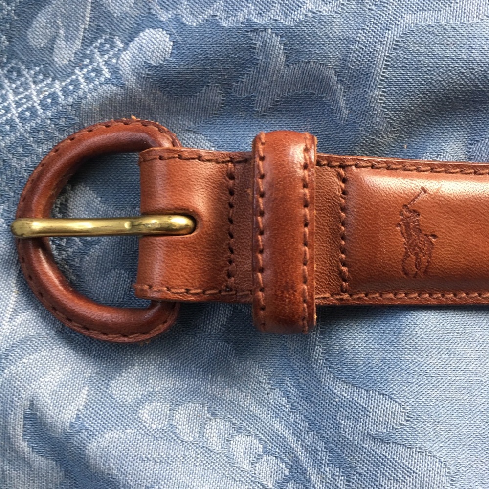 EUC brown leather belt